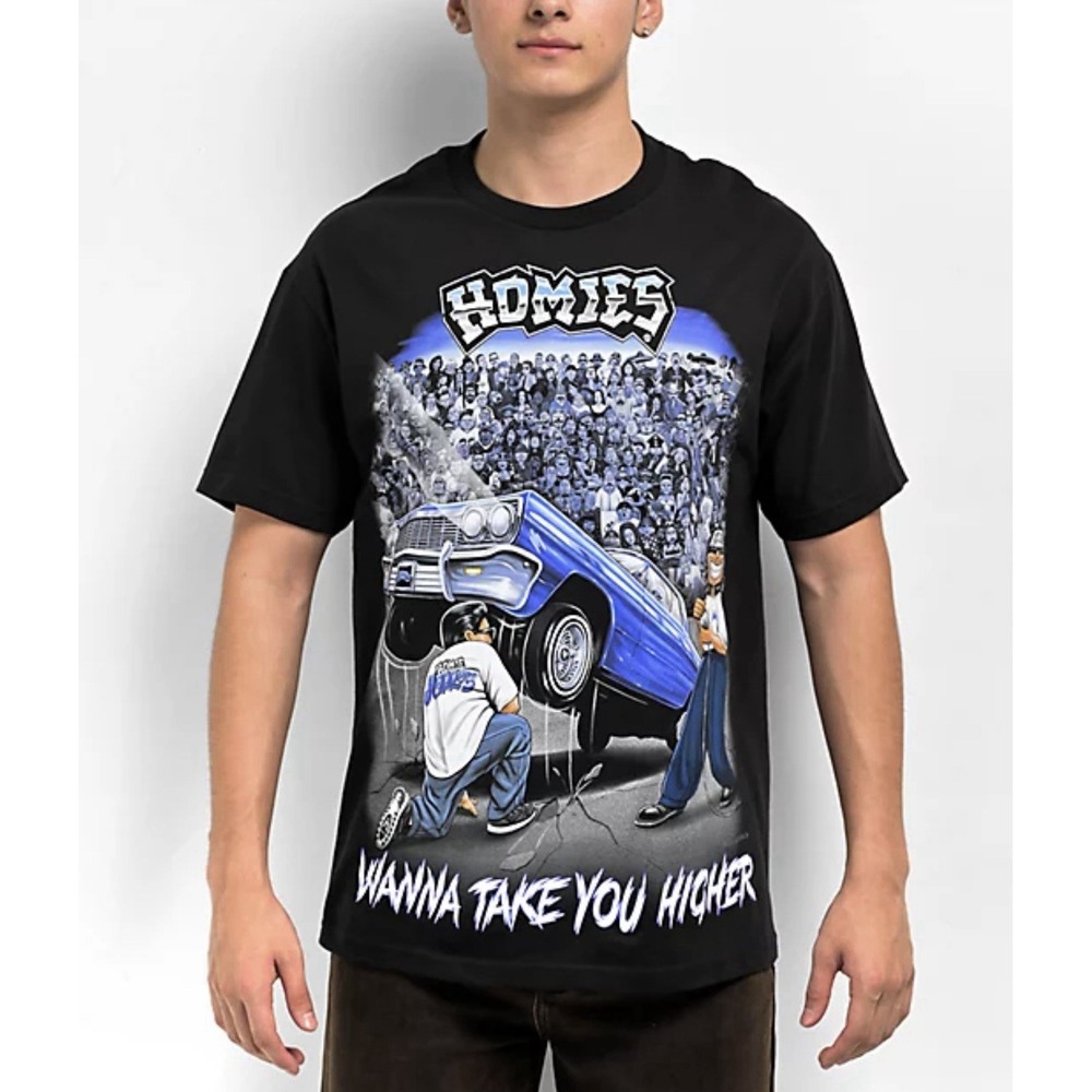 Homies Black Wanna Take You Higher T-Shirt Size Medium DGA Tee's David Gonzales